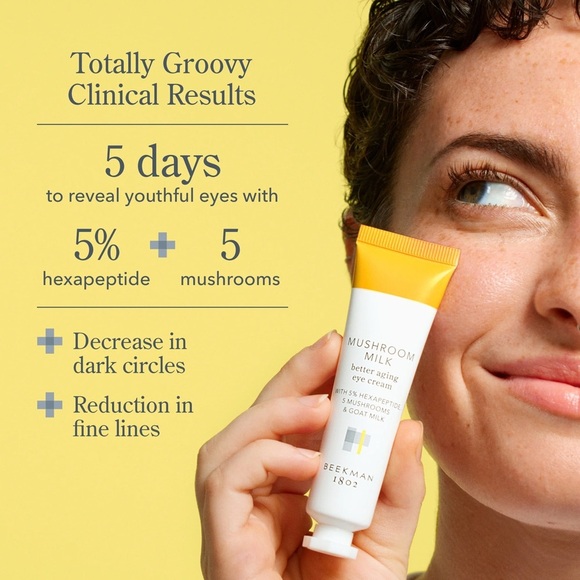 Beekman 1802 Mushroom Milk Wrinkle-Smoothing Eye Cream • 0.68 fl oz • NEW - Picture 1 of 7